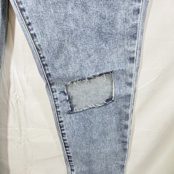 POL Distressed Cropped Jeans Silver Ring Hem Women’s Size Large - Picture 6 of 10